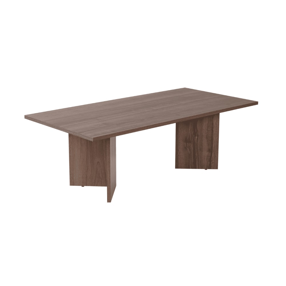 Table basse avec plateau rectangulaire L119 cm - Effet Noyer