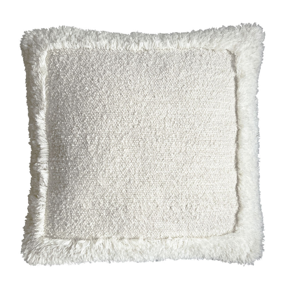coussin blanc cassé