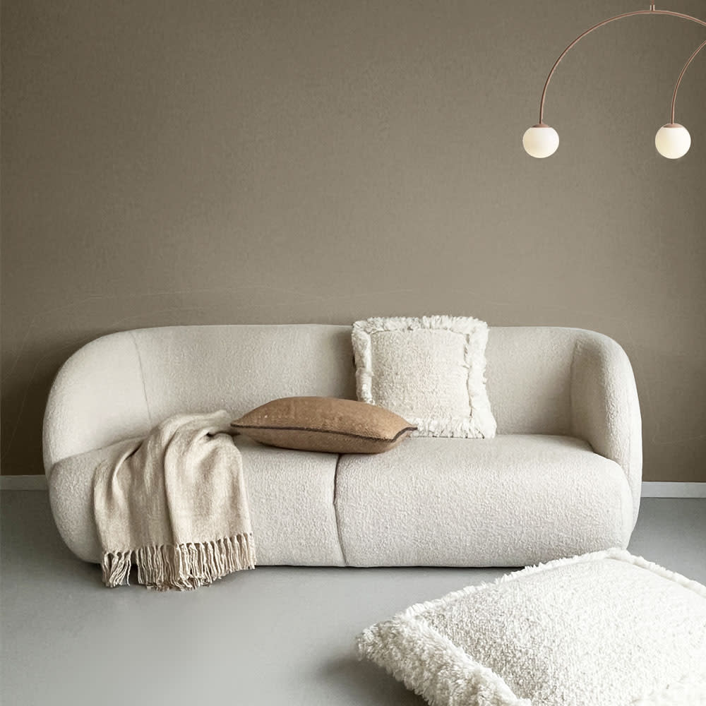 Coussin blanc cassé 50x50