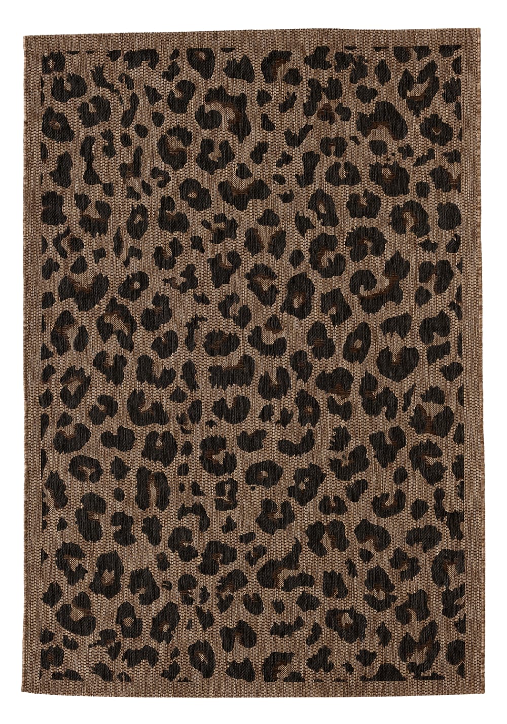 Tapis motif léopard extérieur -marron-80x150