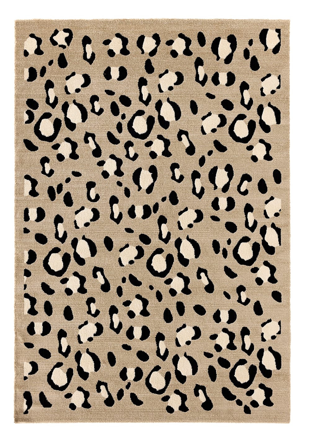 Tapis motif léopard intérieur -beige-80x150