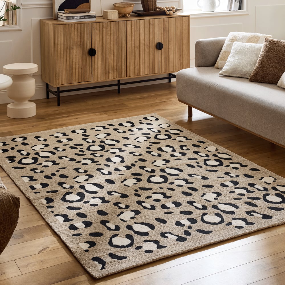 Tapis motif léopard intérieur -beige-80x150 — vue 3