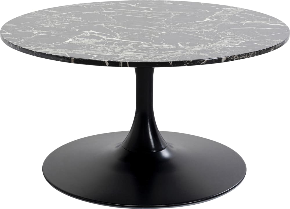 Table basse Schickeria effet marbre noir 80cm Kare Design