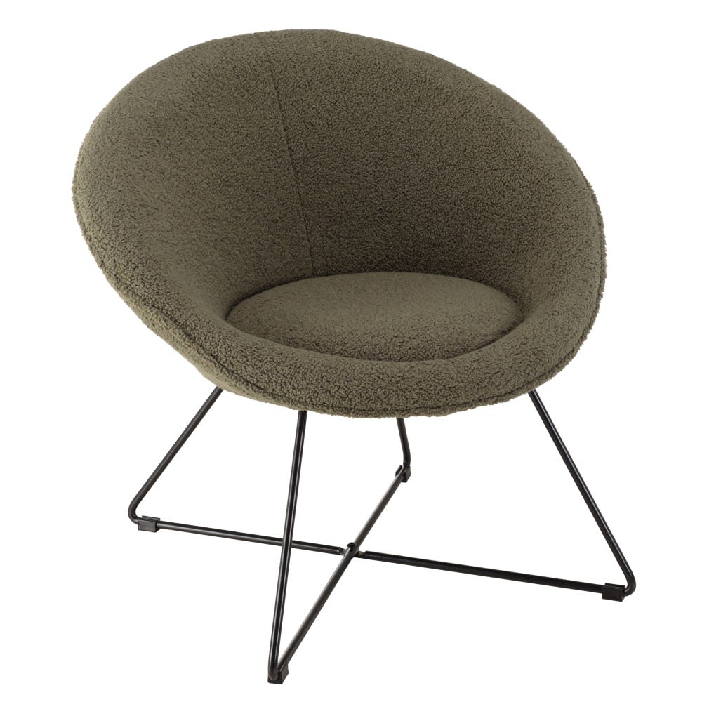 fauteuil tissu bouclette