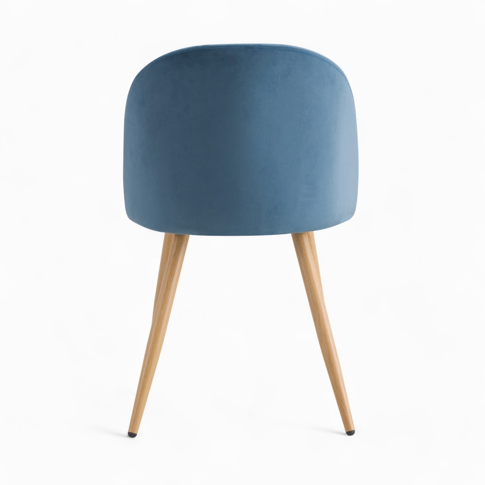 Pack mit 4 Stühlen aus blauem und rosa Samt - Maisons Du Monde
