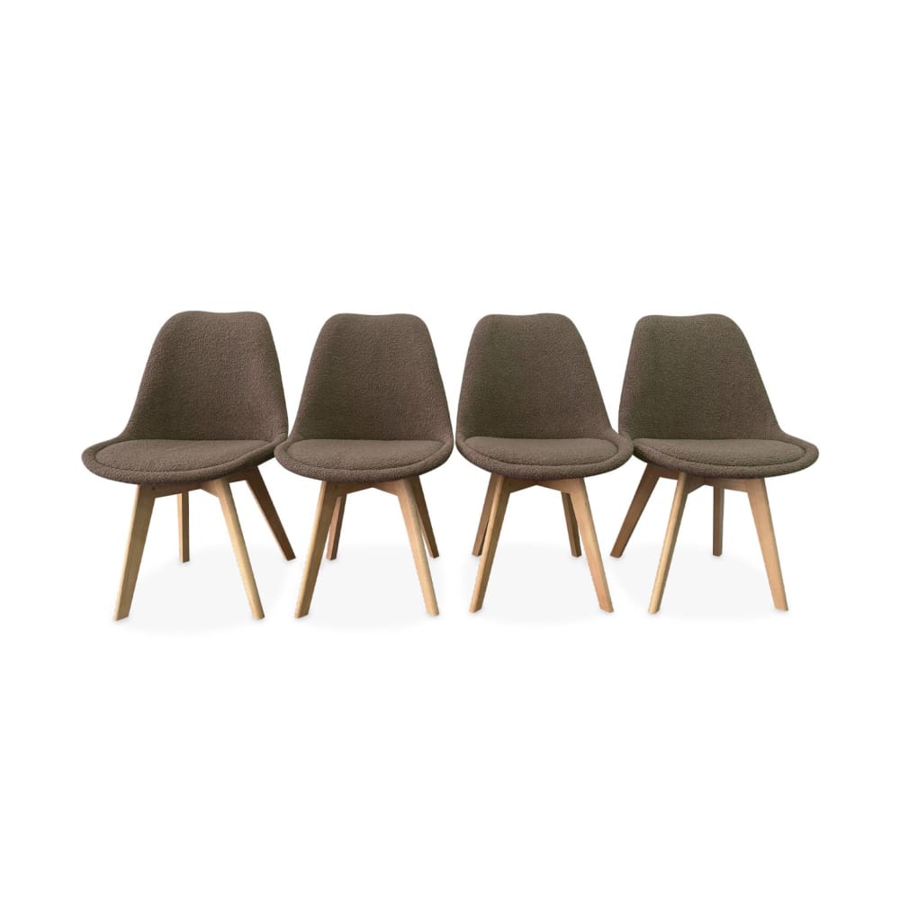 chaise bouclette taupe