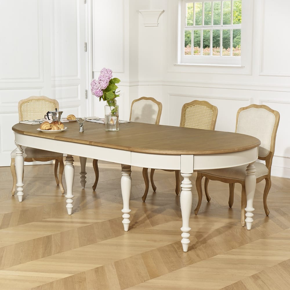 Robin des Bois Set aus 2 romantischen Stühlen aus Hevea-Holz und Bois style classic chic Beige Holz