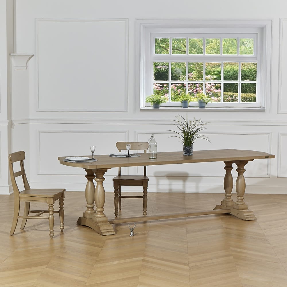 Table monastère en bois massif style chalet, 8 couverts bois