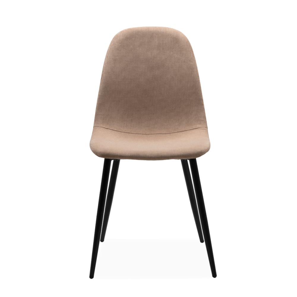 Lot de 4 chaises en velours - structure noir