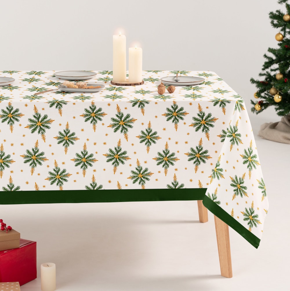 Mantel navidad antimanchas algodón suave 160x100 cm