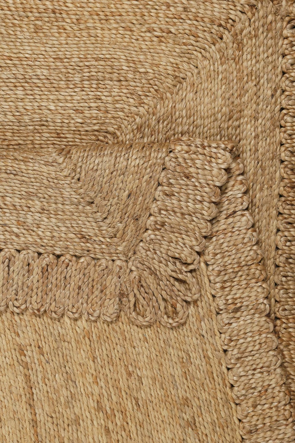 Tapis en jute naturelle fait main avec bord original 80x150 — vue 4
