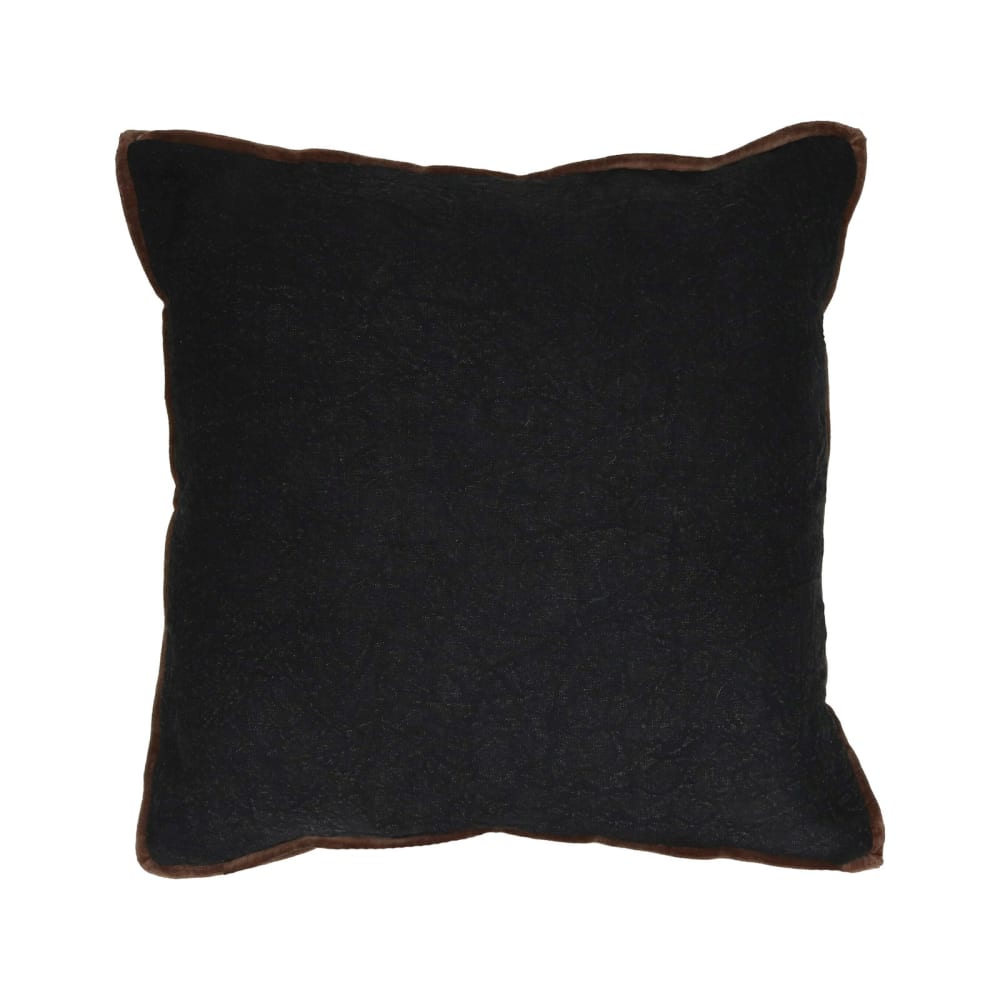 Coussin en coton gris foncé 45X45