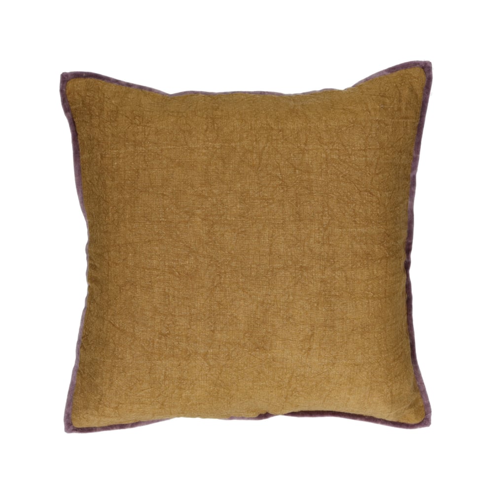 Coussin en coton camel 45X45