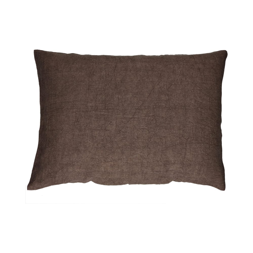 Coussin en coton marron 70X50