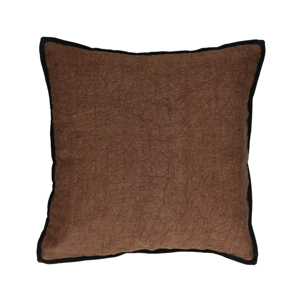 Coussin en coton chocolat 45X45