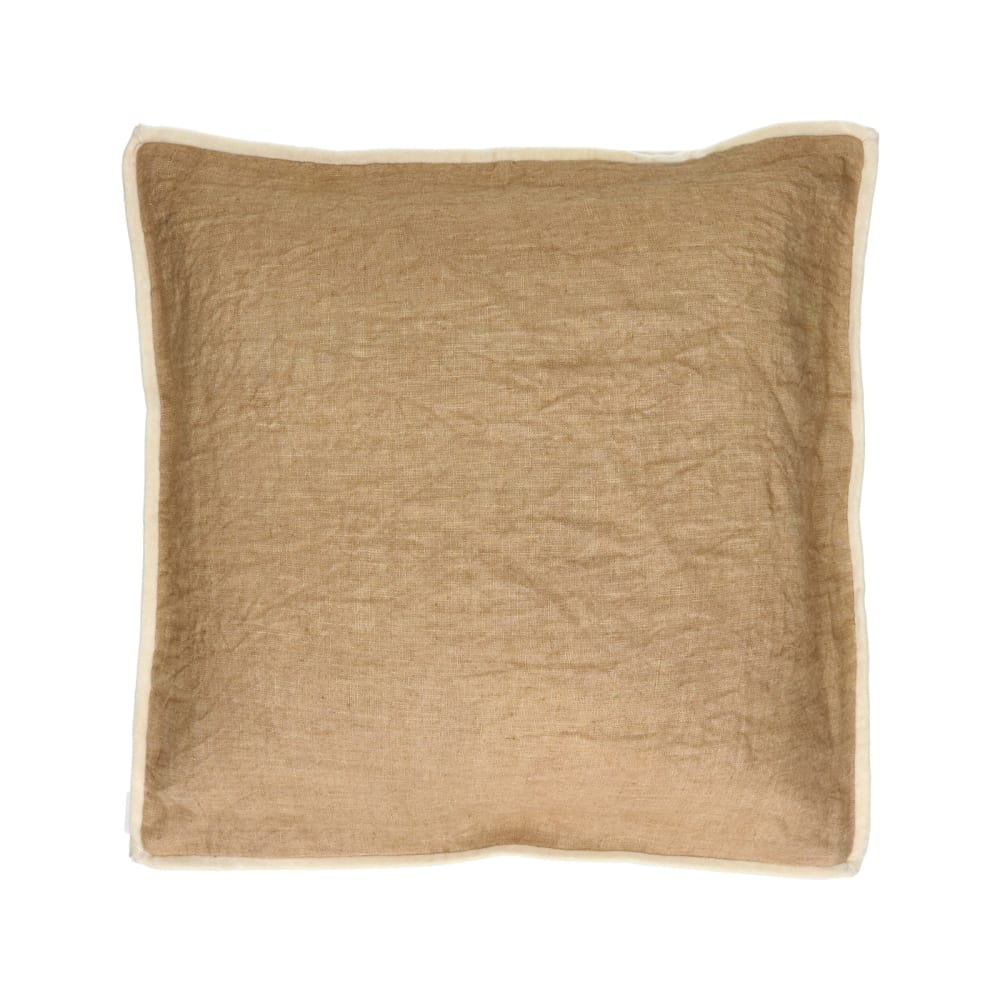 Coussin en lin ocre 45X45