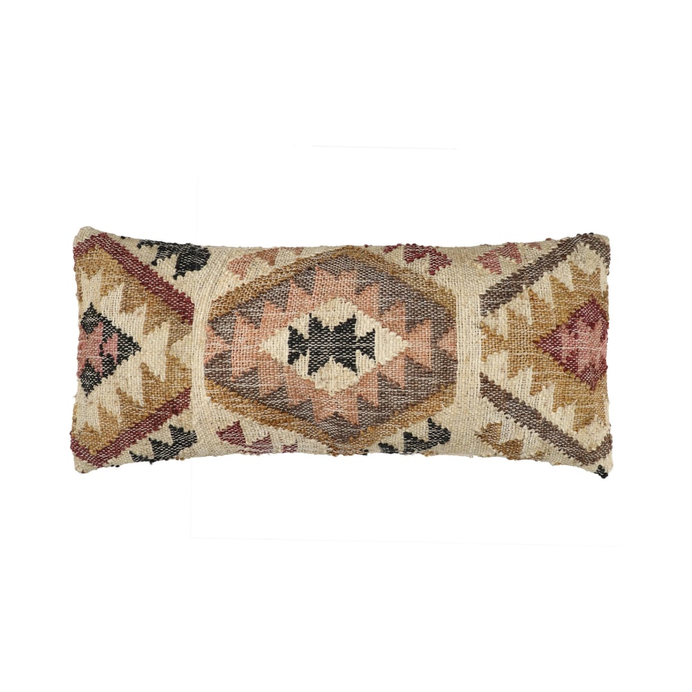 Coussin en coton multicolore 80X35