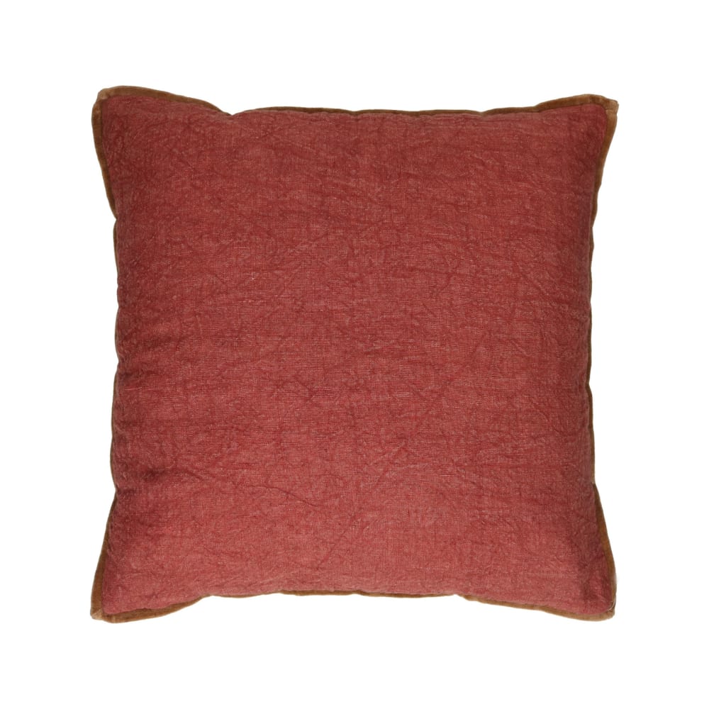 coussin en coton rose