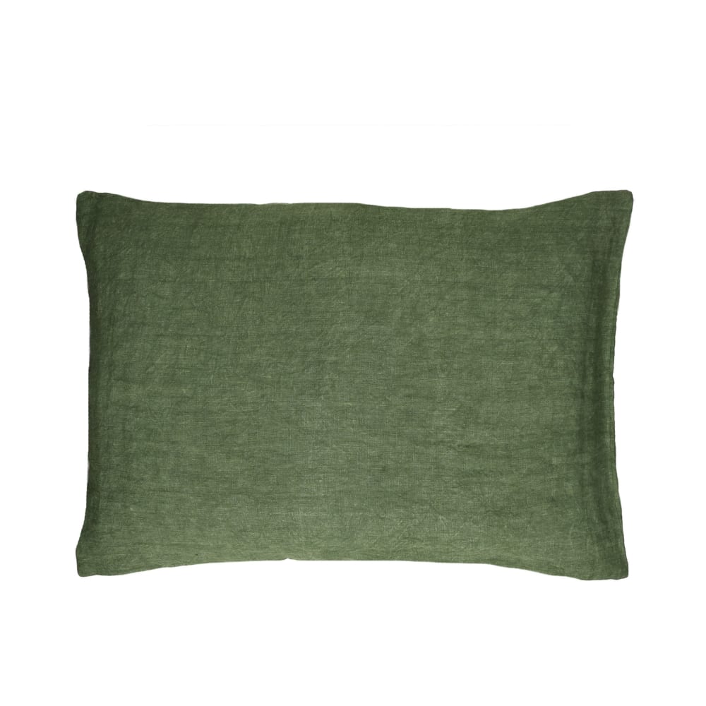 coussin en coton vert