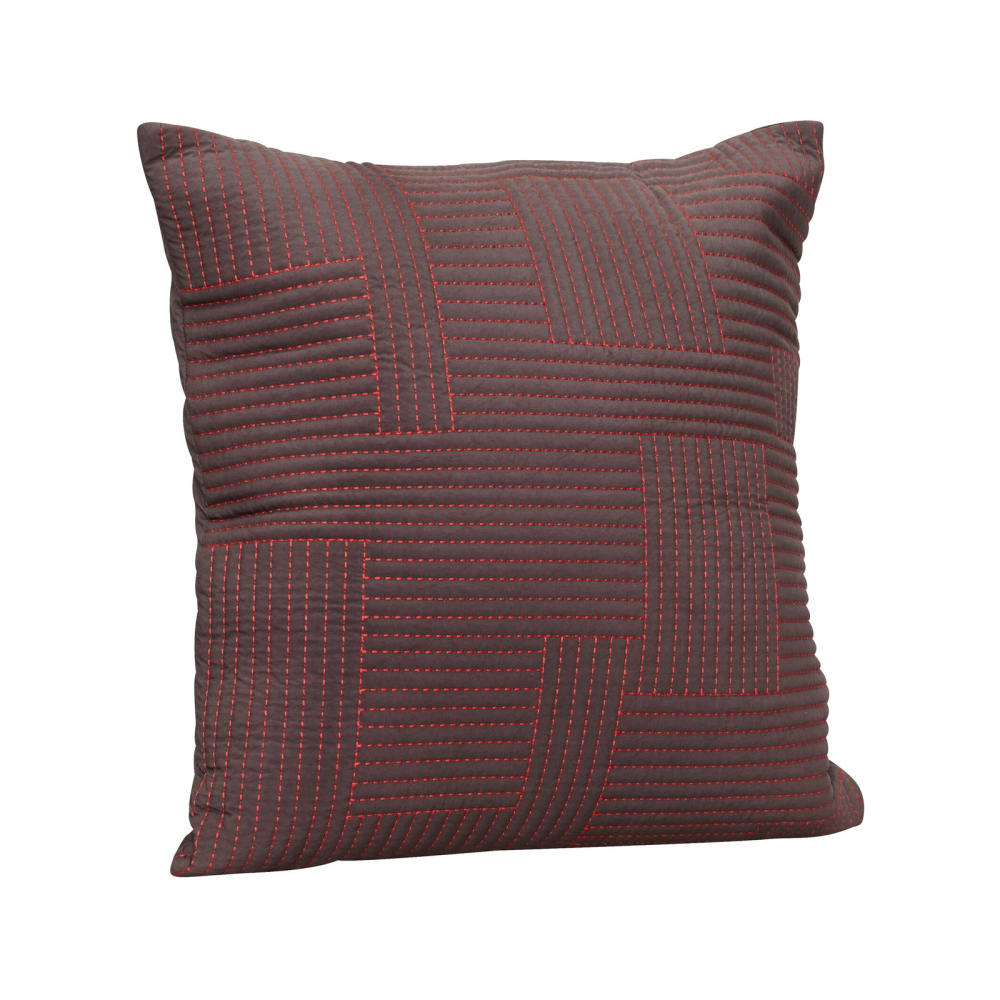 Coussin en coton marron 60x60
