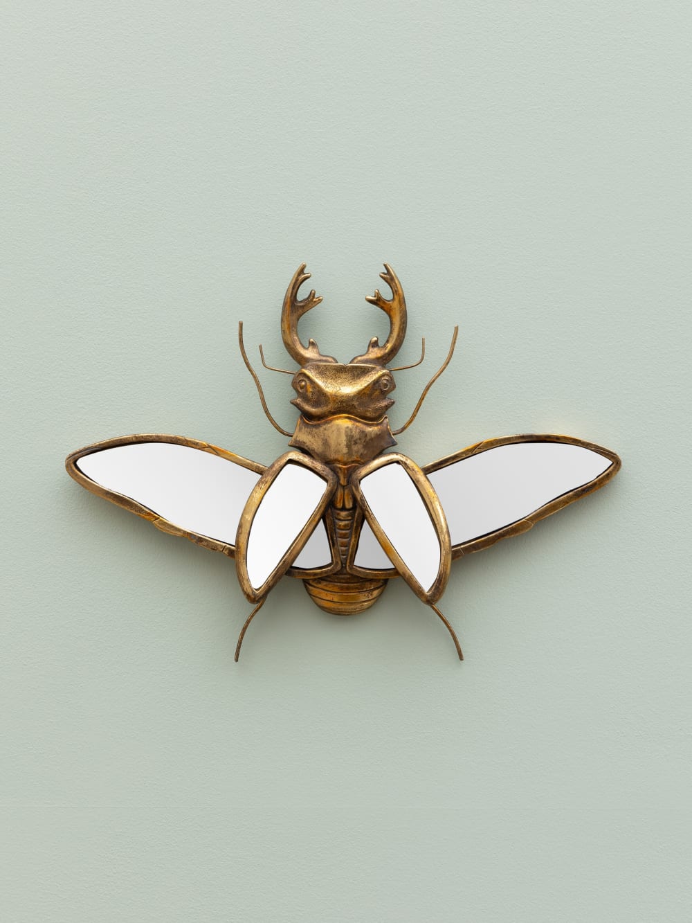 Figurine insecte en résine or miroirs h39 — vue 3