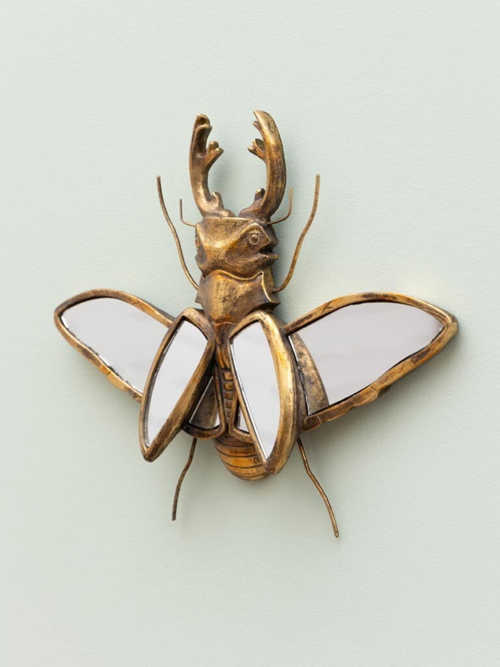 Figurine insecte en résine or miroirs h39 — vue 4