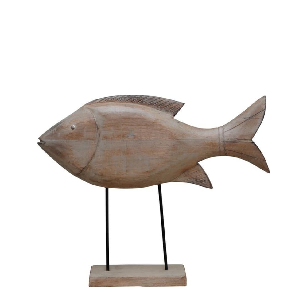 Figurine poisson en bois clair h51 — Beyit