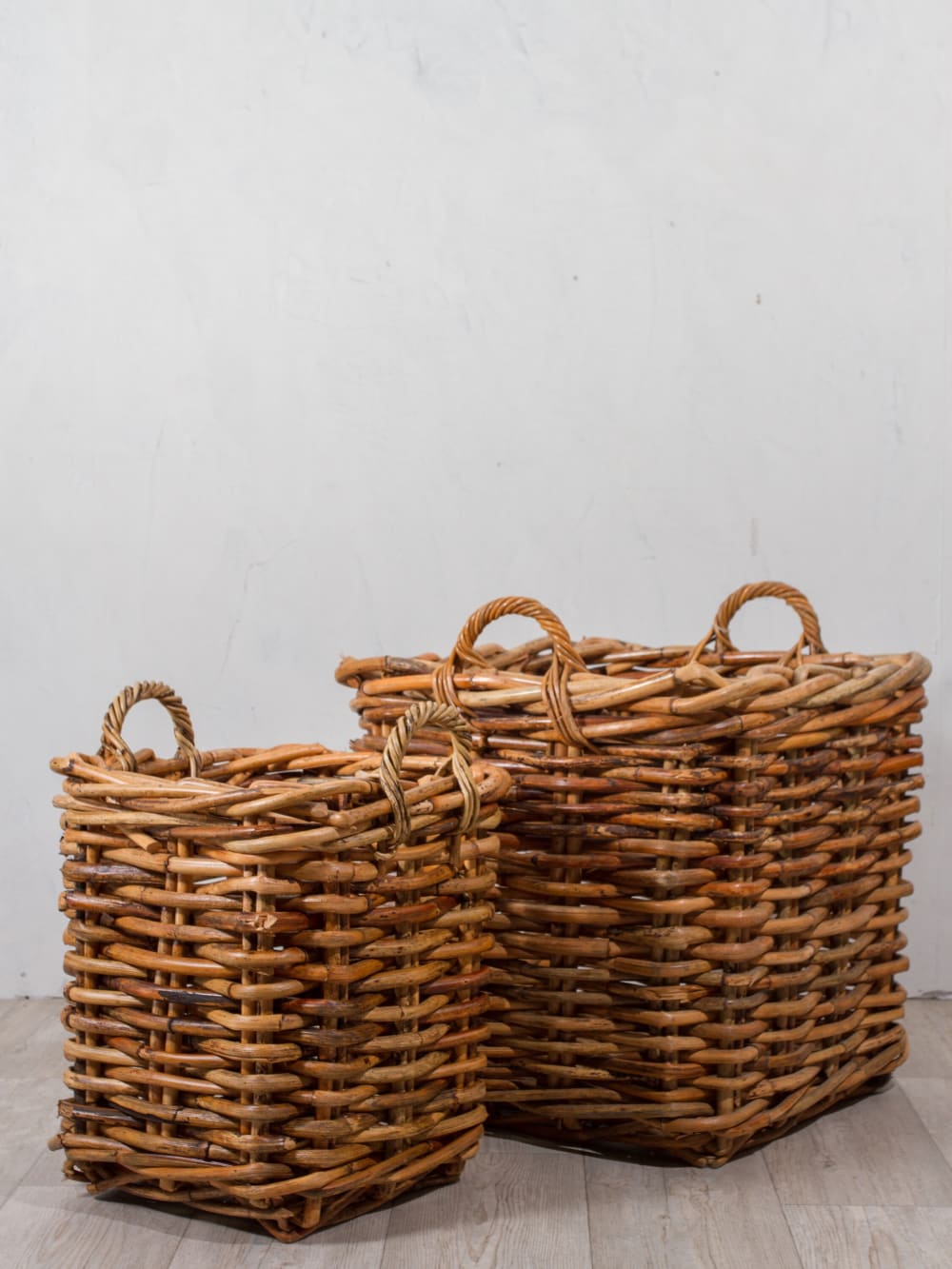 Paniers en rotin marron (Lot de 2) - Maisons du Monde