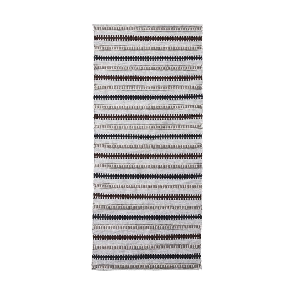 Tapis en polyester gris 200x90 cm