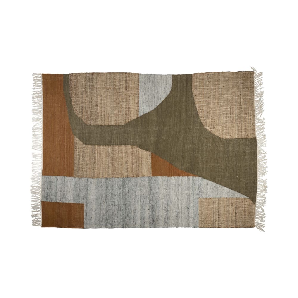 Tapis en laine brun 200x300 cm