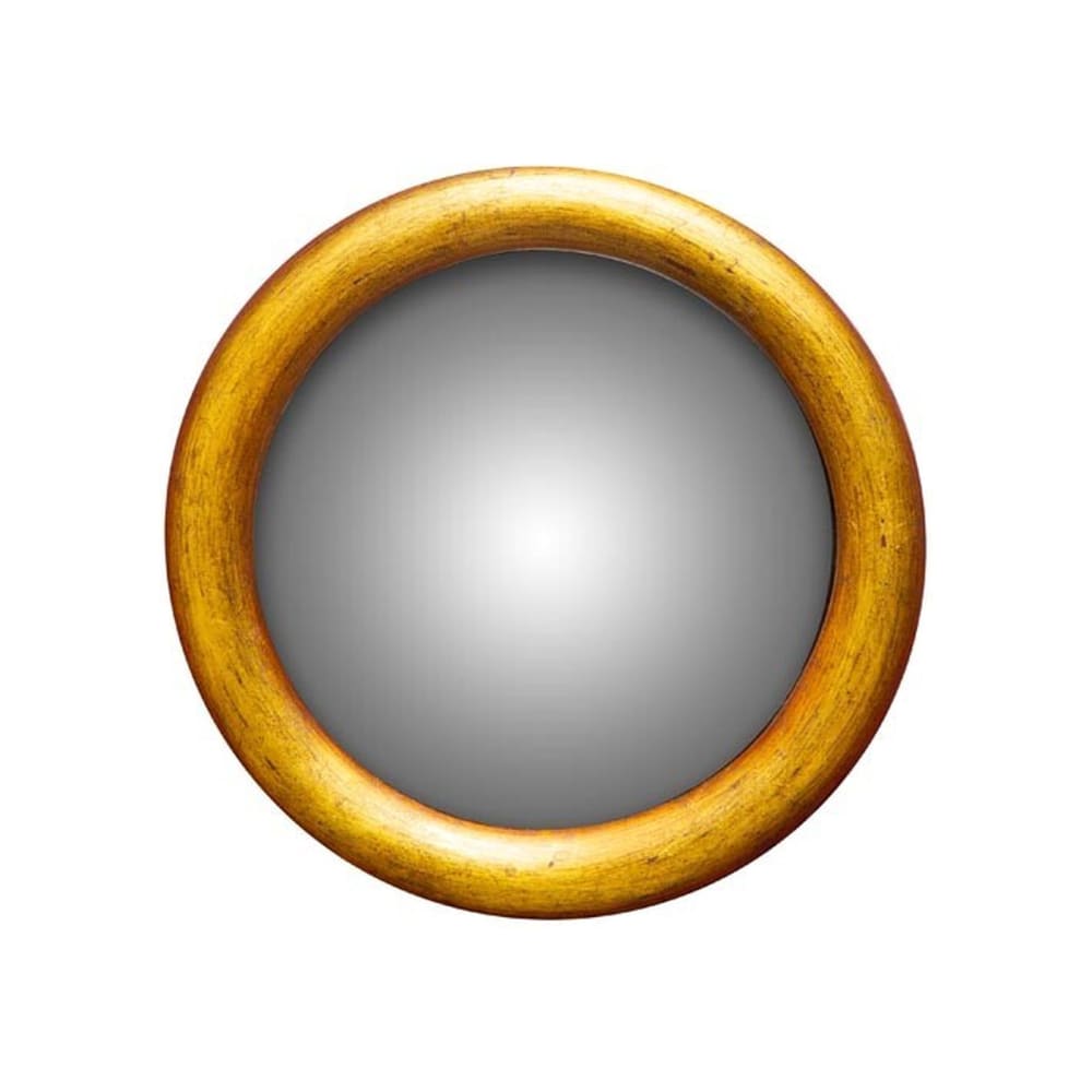 Miroir convexe en résine or