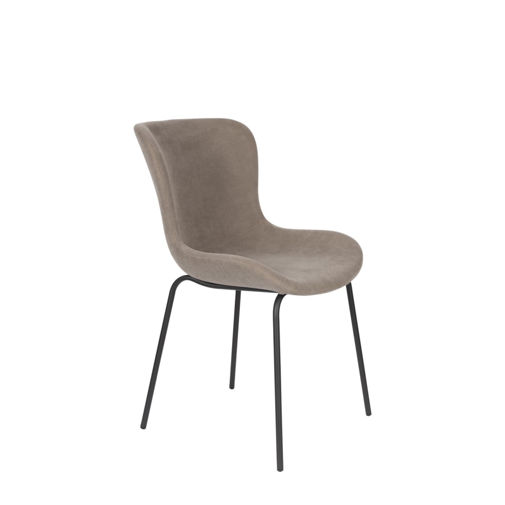 chaise en tissu gris