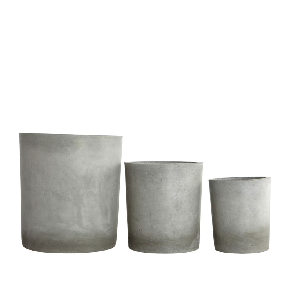 Cache-pots en ciment gris clair ( lot de 3 ) — Beyit