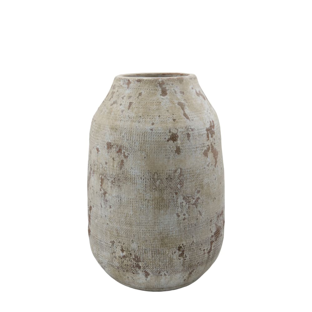 Vase en terre cuite beige H32.5