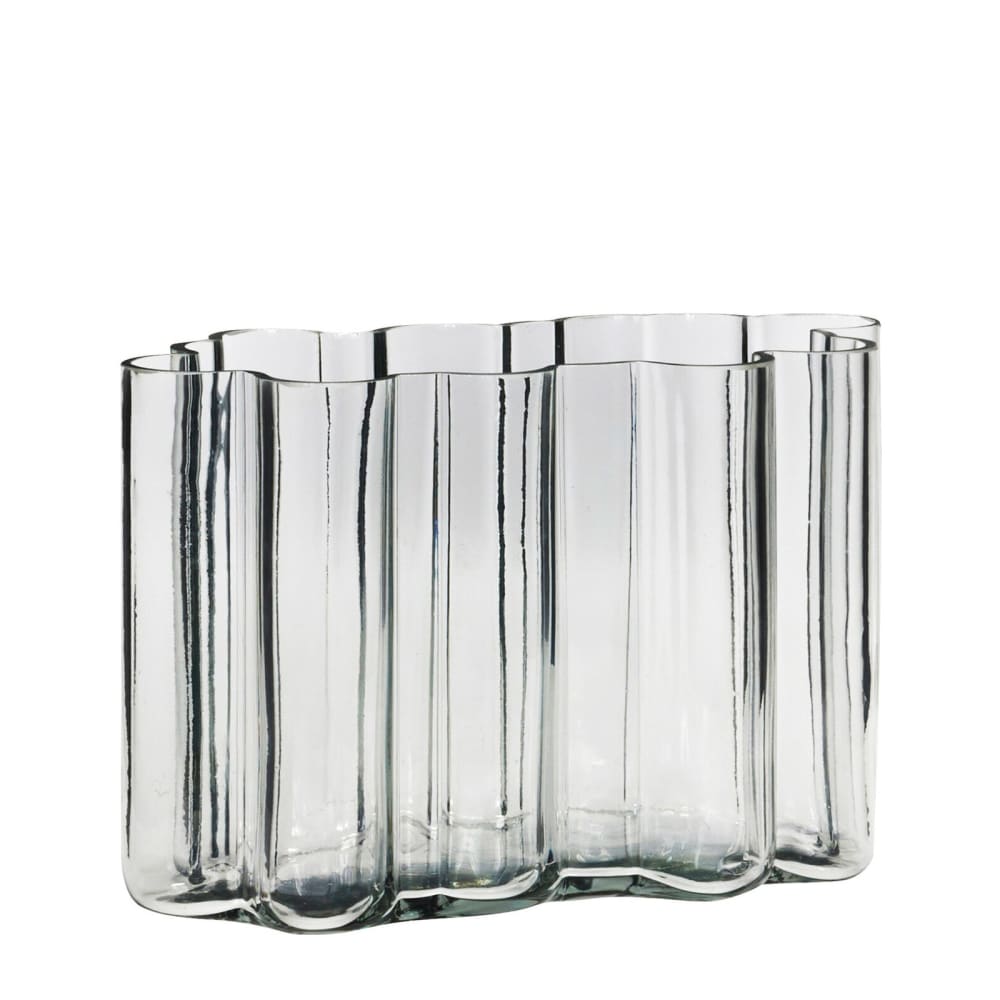 Vase en verre transparent