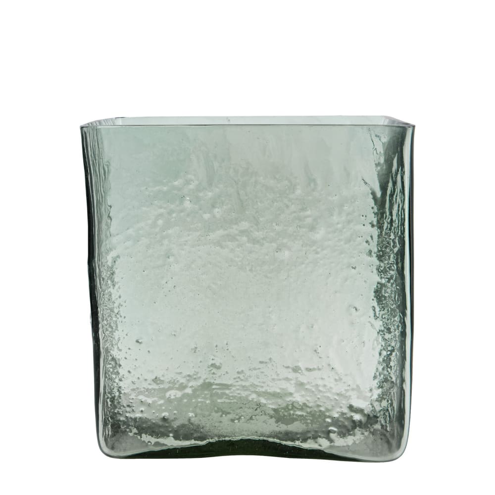 Vase en verre bleu clair H18