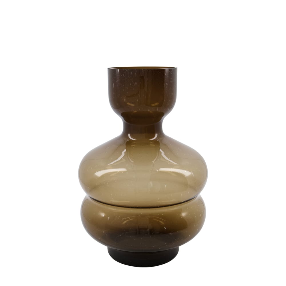 Vase en verre ambre H35