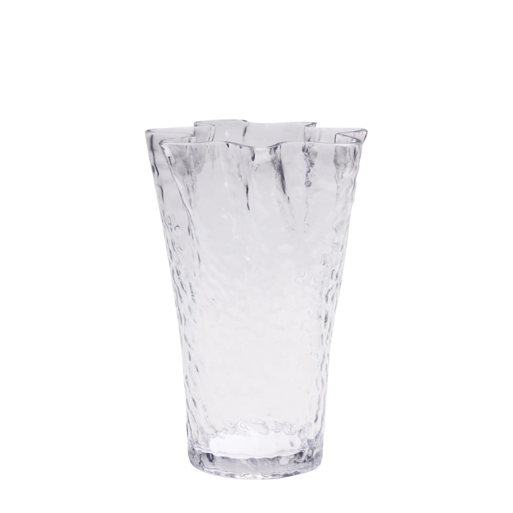 Vase en verre transparent