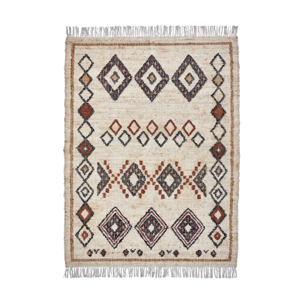 Tapis en fibres naturelles multicolore 200x140 cm