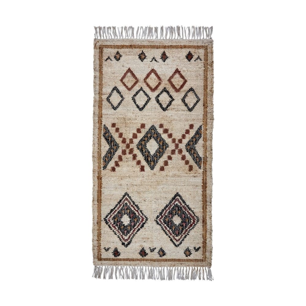 Tapis en jute multicolore 140x70 cm