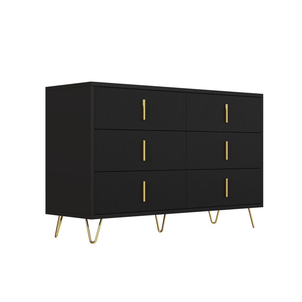 Elegantes Sideboard mit 6Strukturierten Schubladen und