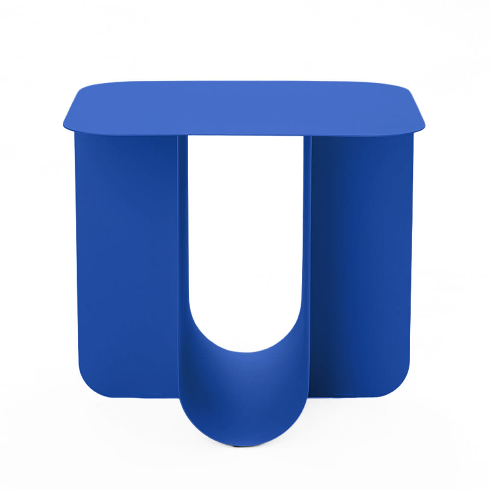 table d'appoint en métal - bleu