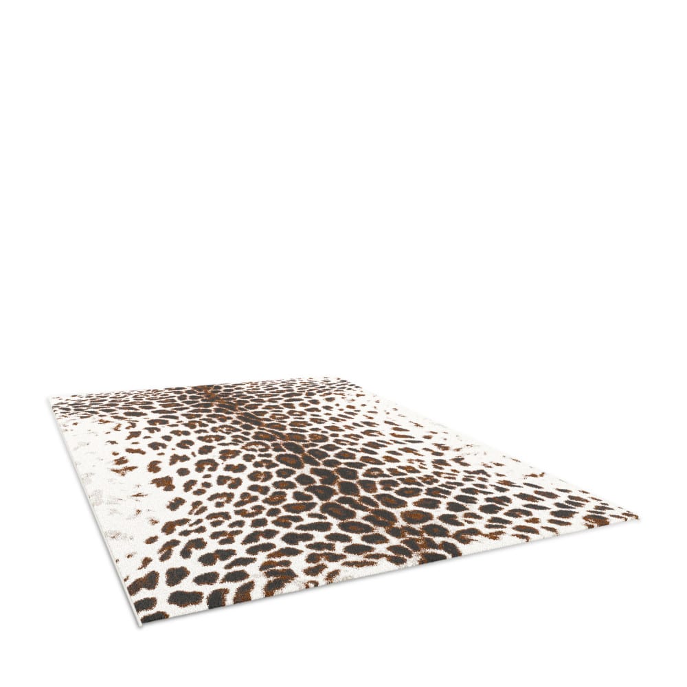 Tapis à motif léopard - 160x230cm Marron Polypropylène