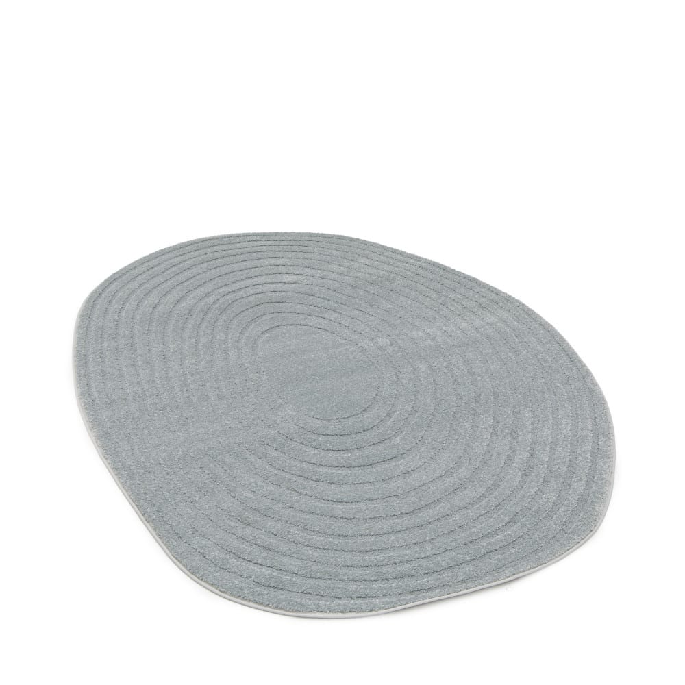 Tapis contemporain organique - 160x230cm bleu glacier polypropylène — vue 3