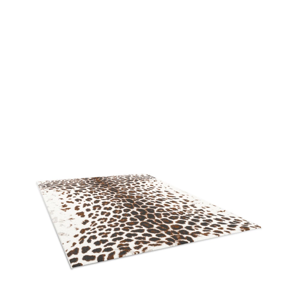Tapis à motif léopard - 120x170cm Marron Polypropylène
