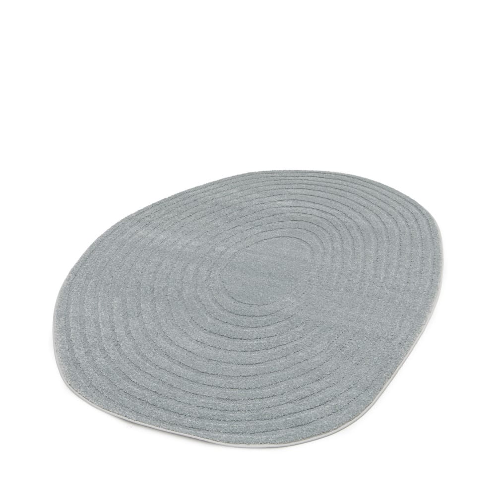 Tapis contemporain organique - 200x290cm bleu glacier polypropylène — vue 3
