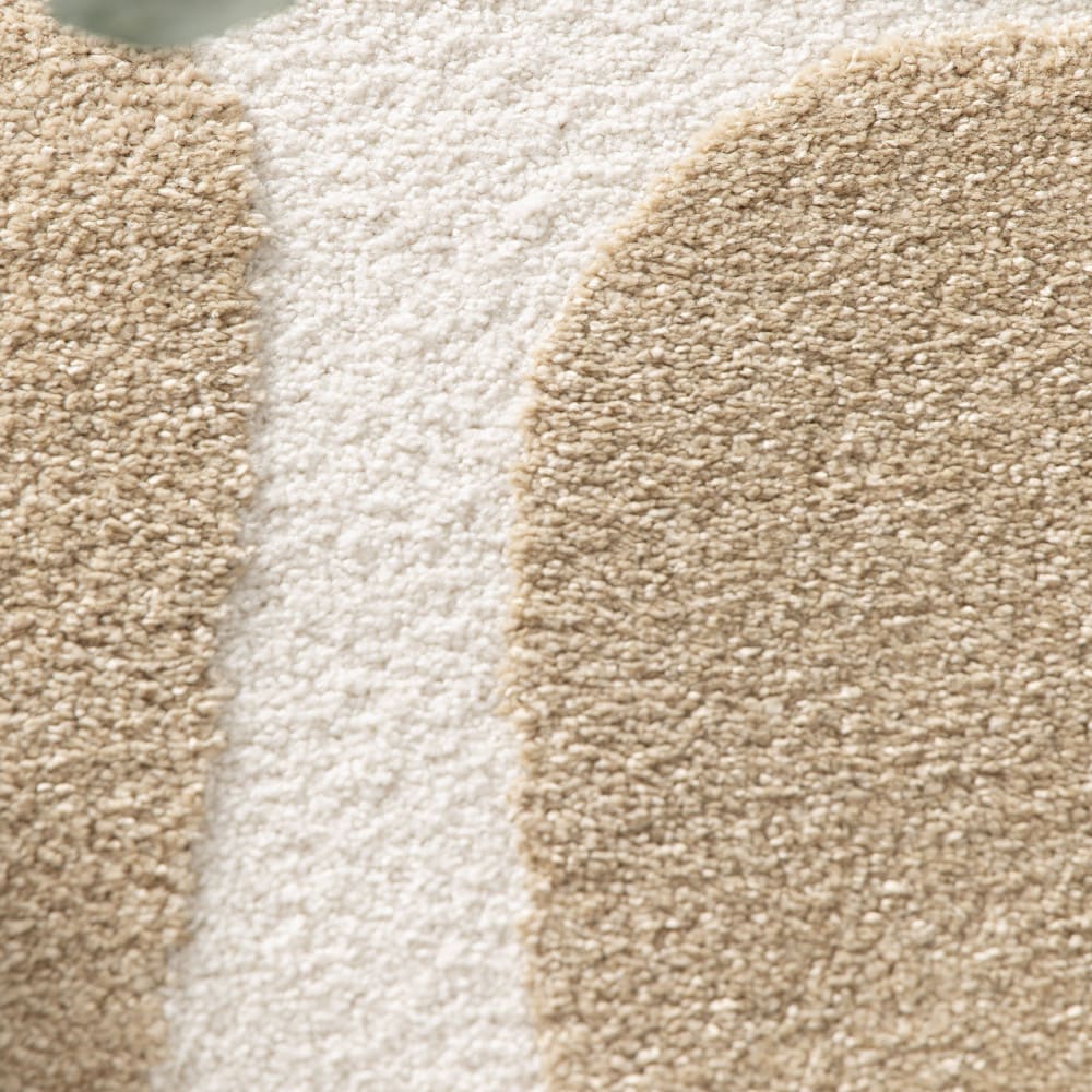 Tapis contemporain floral en relief - 200x290cm beige polypropylène — vue 4