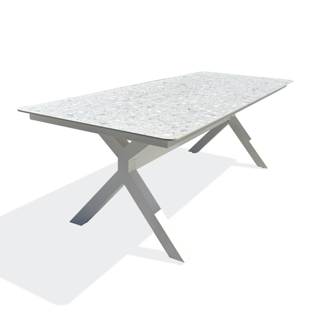 Table de jardin 8 places - Blanc