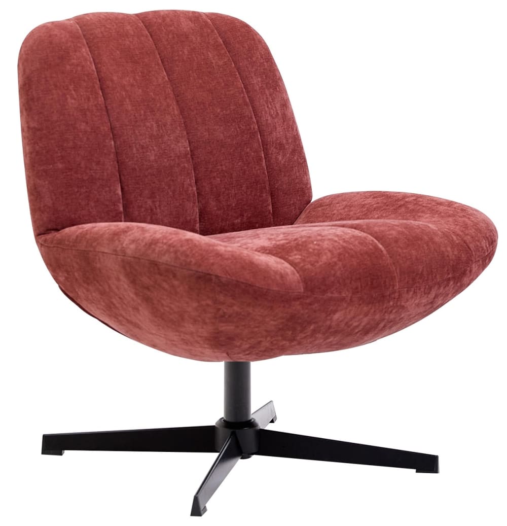 Fauteuil swivel de salon - terracotta