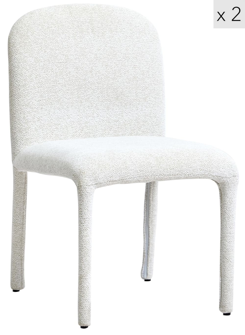 Esszimmerstühlen (2er Set) aus Stoff Beige - Maisons Du Monde